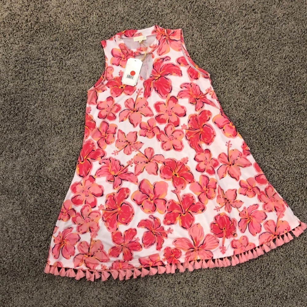 NWT Simply Southern Sarasota sleeveless tassel dress